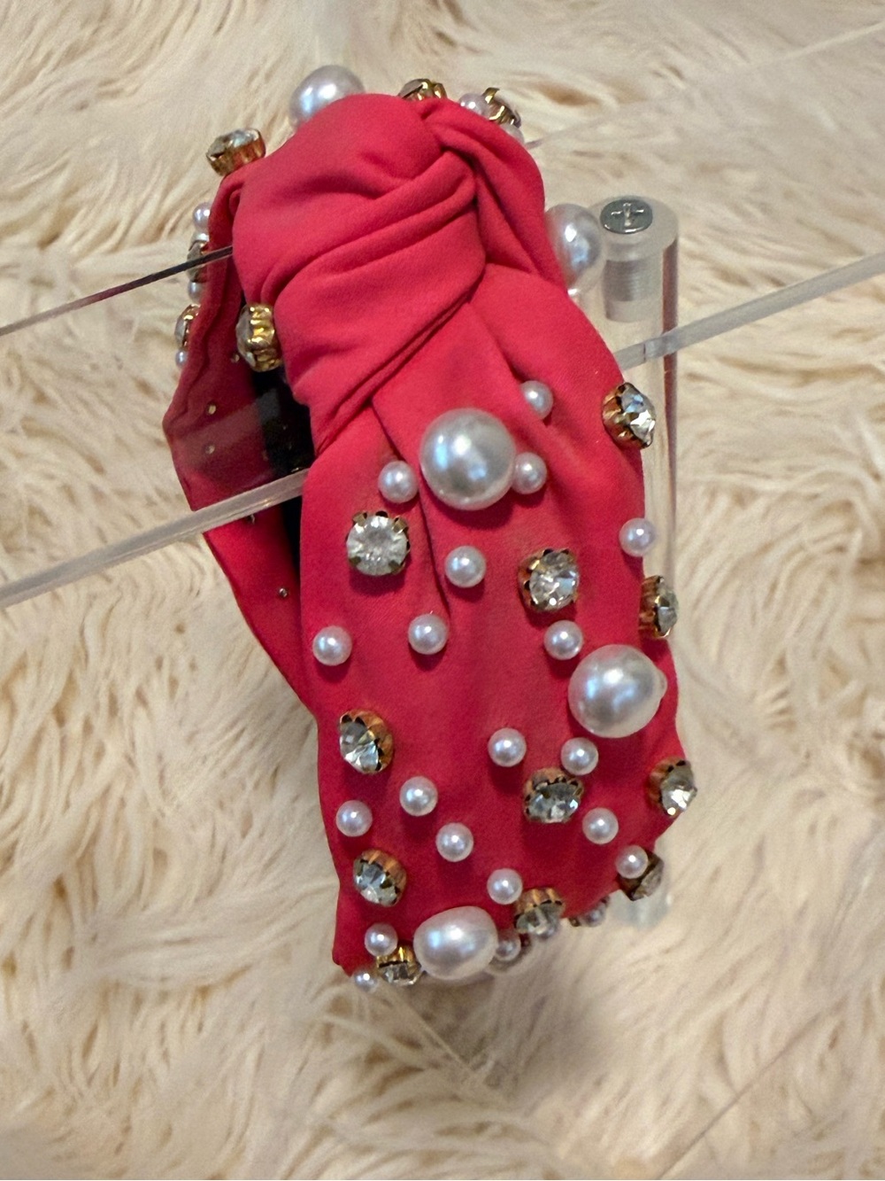 Pink embellished headband